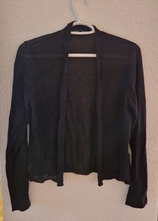 Schwarzes Strickjäckchen mit Pailletten von Nile, Grösse M