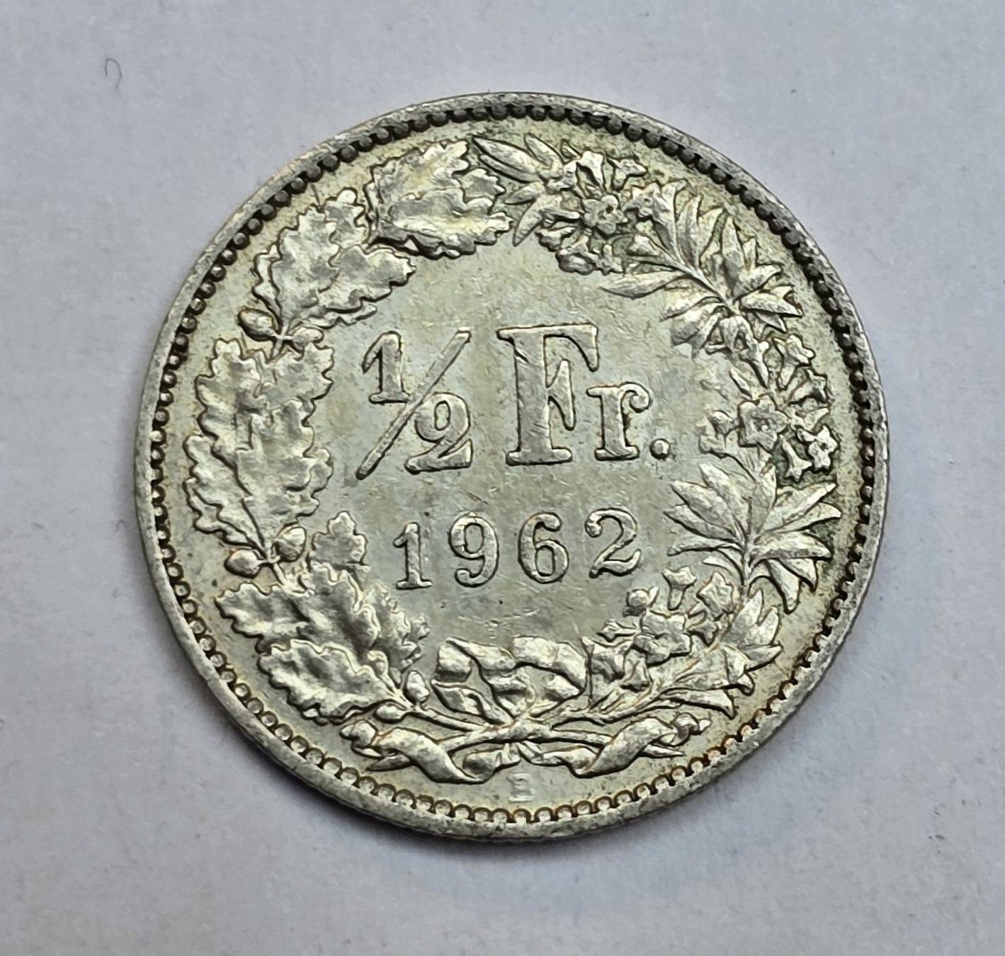 Alle Münzen: 50 Rp. 1962 Silbermünze – Gebraucht aus Hornussen von Corvette-