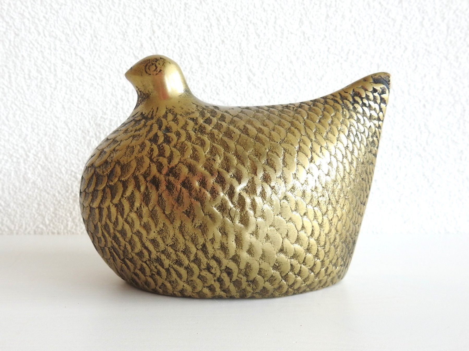 Statuette: Messingfigur sitzender Vogel, von Gallo – Usato da Büttenhardt venduto da LexyMara 3