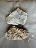 Calcit mit Quarz und  Bergkristall , schöne Exe