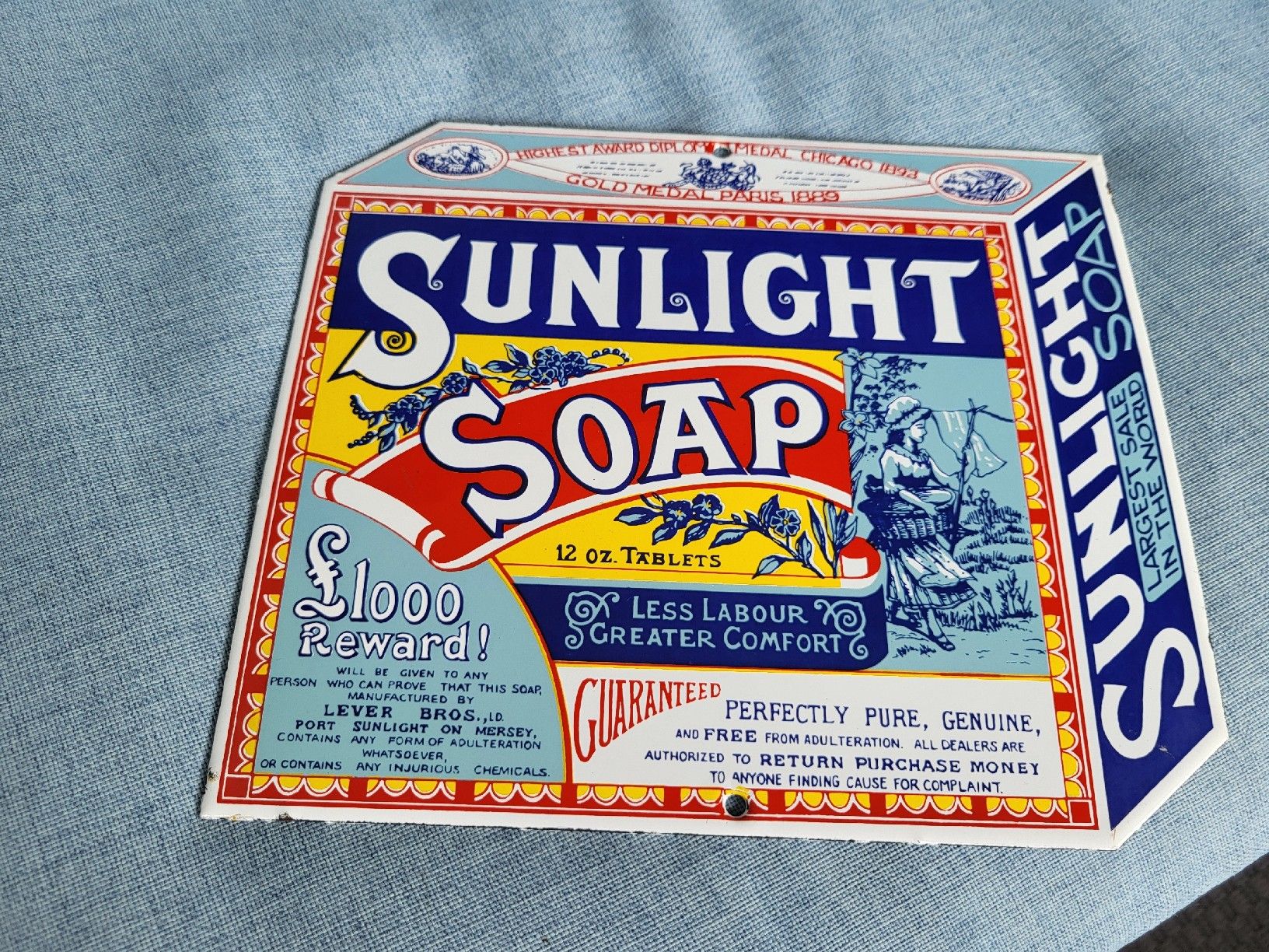 Sunlight Schilder: Emailschild Sunlight – Gebraucht aus Gutenswil von ghekko88 2