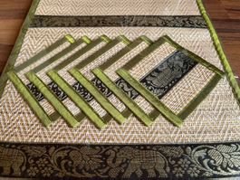 Asia-Tischset-Set 6Stk aus natürlichem Schilf  **NEU**