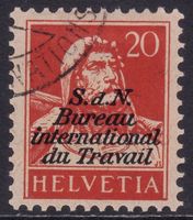 Dienstmarke BIT SBK-Nr. 15 (Tellbrustbild, 1924-1928)
