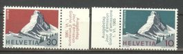 1965, Sondermarken Schweizer Alpen **