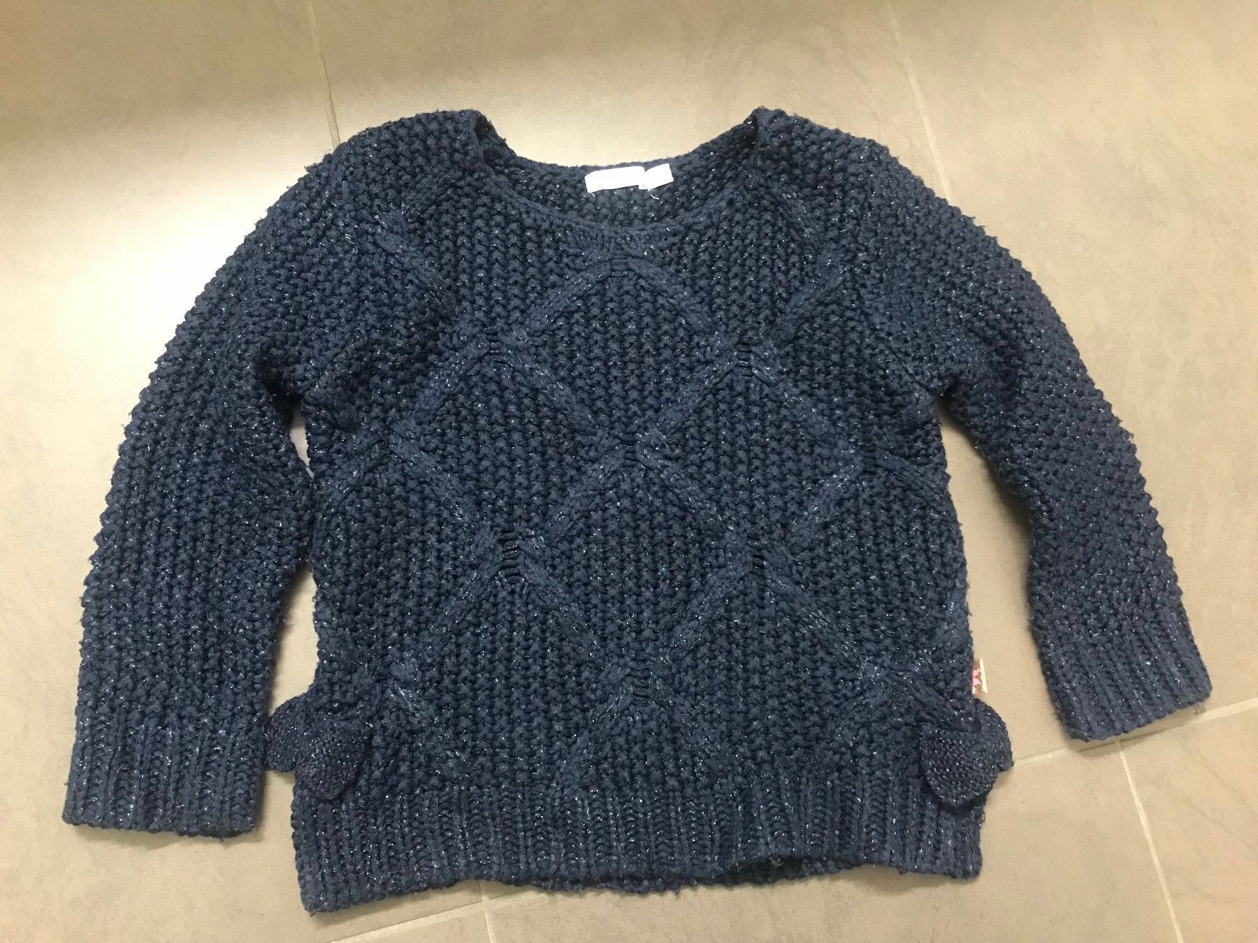 Billieblush Maglioni & Felpe: Billieblush Pullover dunkelblau mit Glitter 98 – Usato da Zürich venduto da Gabi_78
