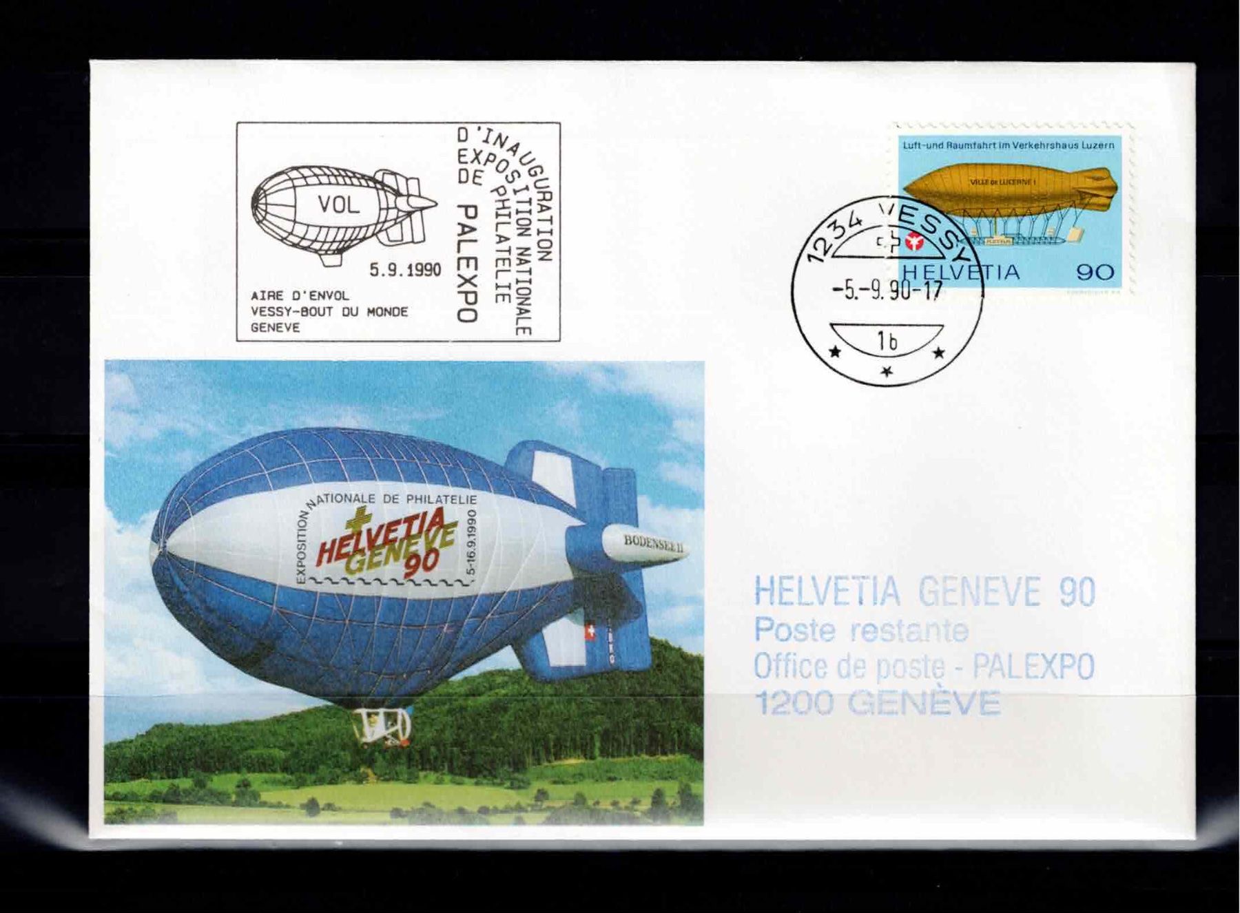 Tutti i francobolli: 3 Stück CH FDC Einzelmarke 90 PAL EXPO – Usato da Koblenz venduto da Markenhimmel