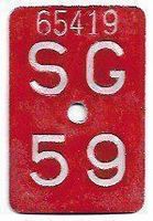 Velonummer St. Gallen SG 59