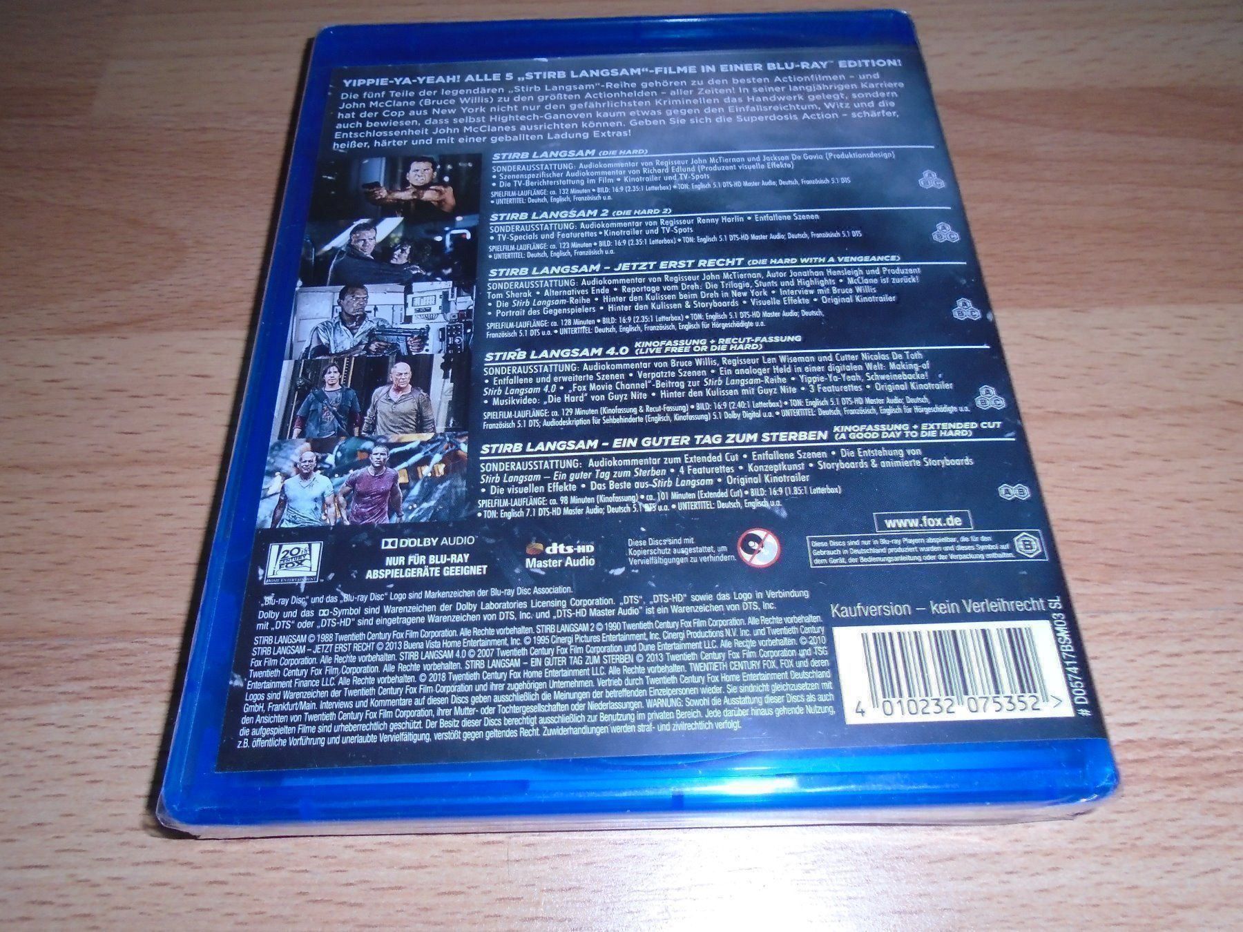 Tutti i DVDs: Stirb langsam 1-5 - 5 DISC - UNCUT – Nuovo e nell'imballaggio originale da Basel venduto da havsok 1