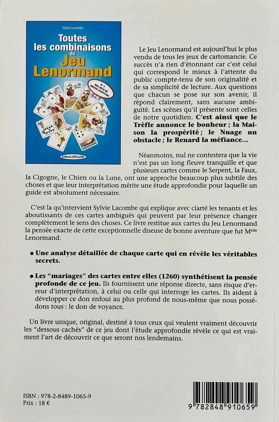 Libri: 2 livres sur le Jeu Lenormand – Usato da Le Crêt-p-Semsales venduto da staglione69 3