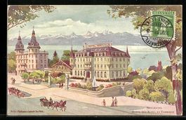Neuchatel, Hotel des Alpes et Terminus
