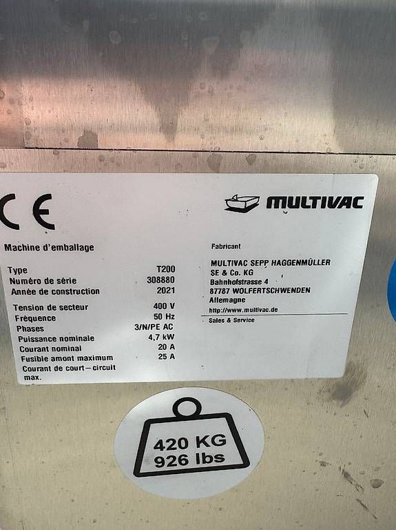 Tutte le macchine: Thermoscelleuse Multivac T200 – Usato da Vétroz venduto da Polygroup 2