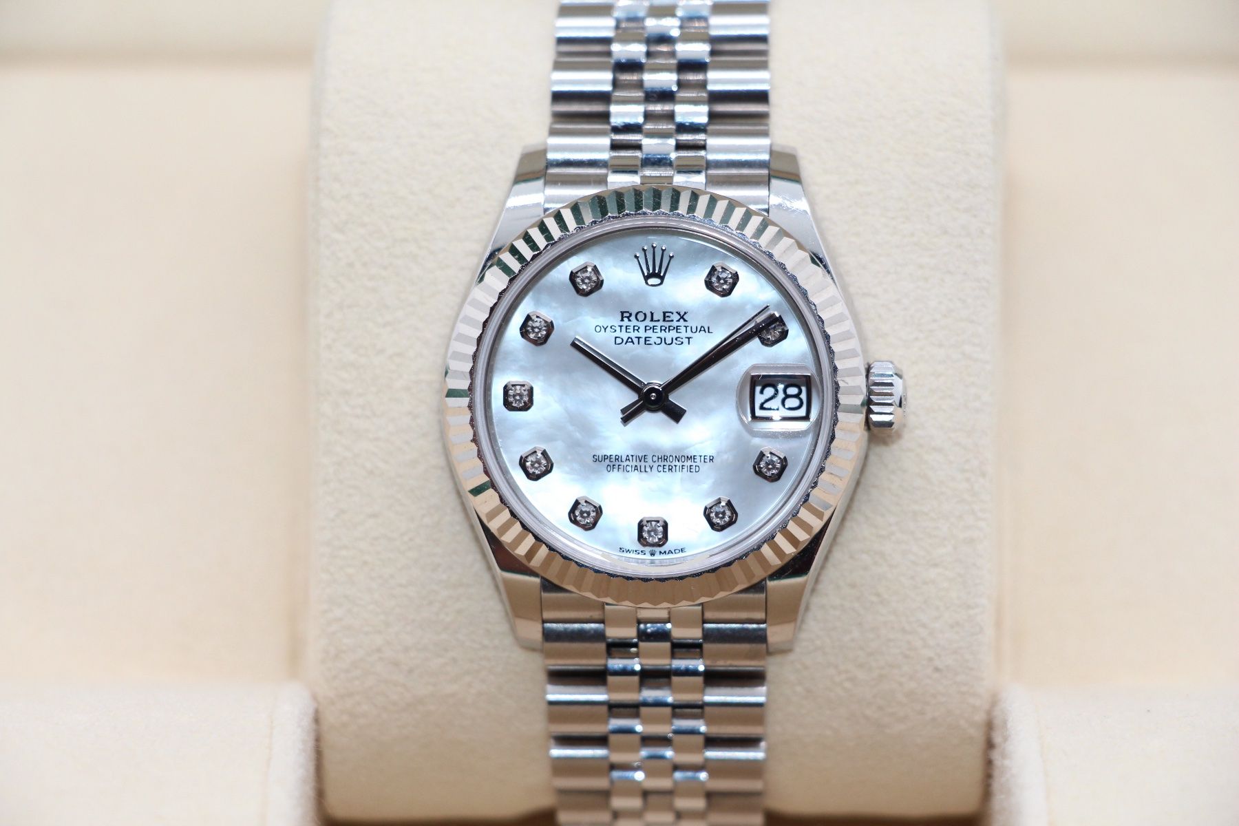 Rolex Orologi: Rolex Datejust 31 MOP Diamonds Ref. 278274, Full-Set 1. Hand – Usato da Zug venduto da eMDi_Collection
