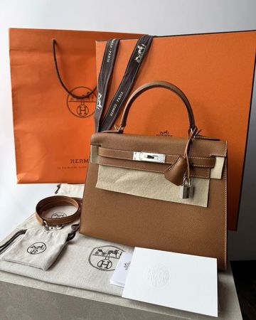Hermès Kelly 28, braun