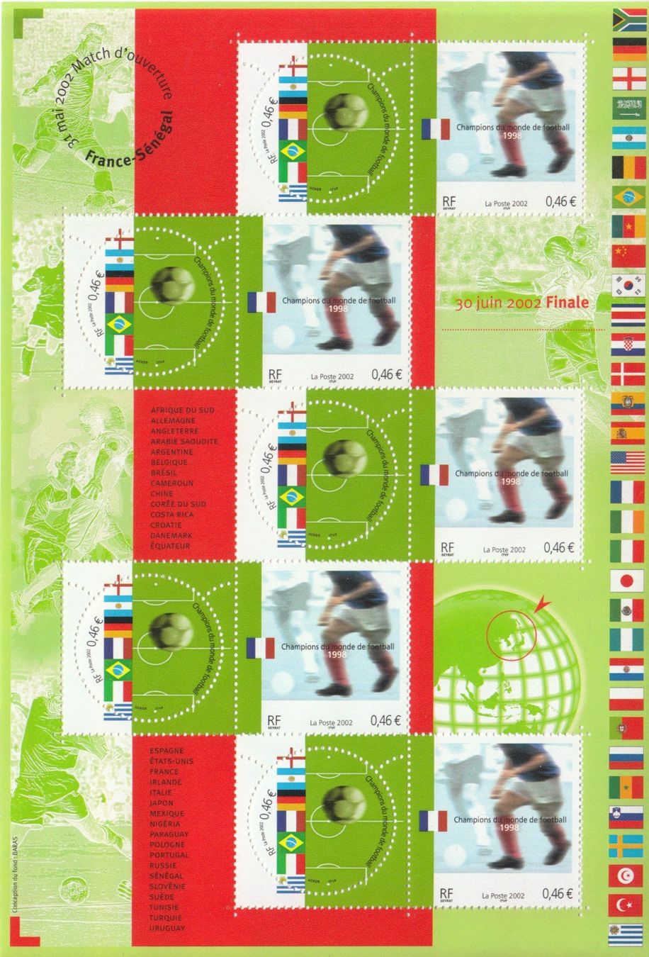 Tutti i francobolli: Frankreich 2002 postfrisch – Usato da Bürglen TG venduto da StampGraf 3