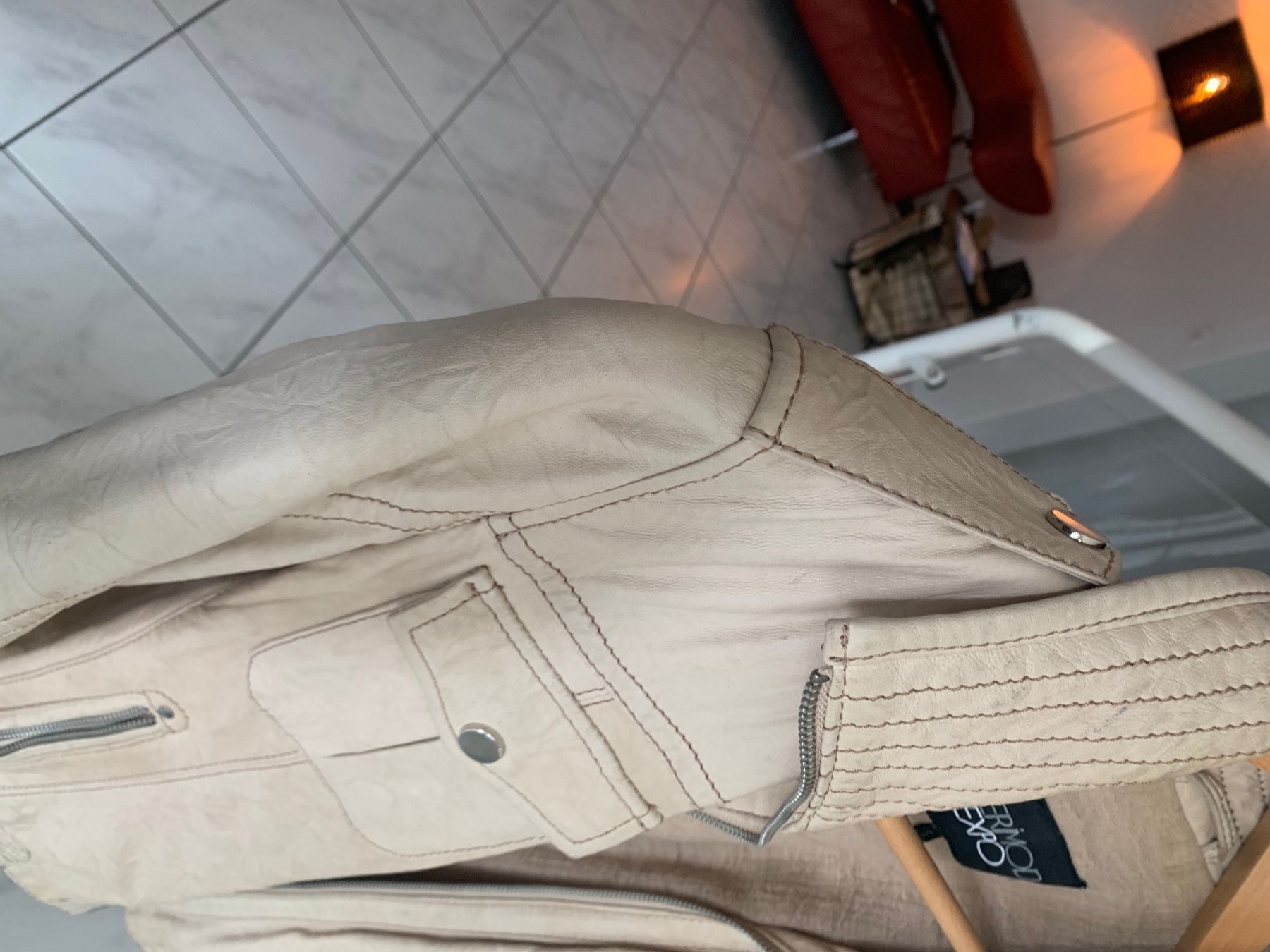 Giacche: Leder Jacke Ecru – Usato da Nuerensdorf venduto da gokden1336 2
