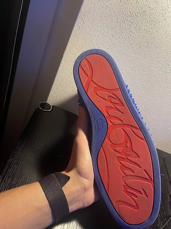 Scarpe da uomo: Christian louboutins blue suede  – Usato da Schindellegi venduto da Poshanna 1