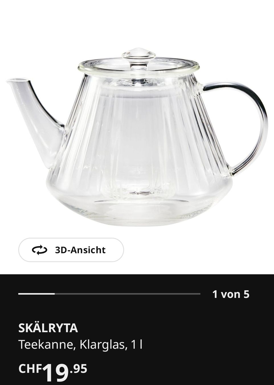 Ikea Théières: Teekanne 1L IKEA  – Neuf (Voir description) à Schlieren par ann_8xsx