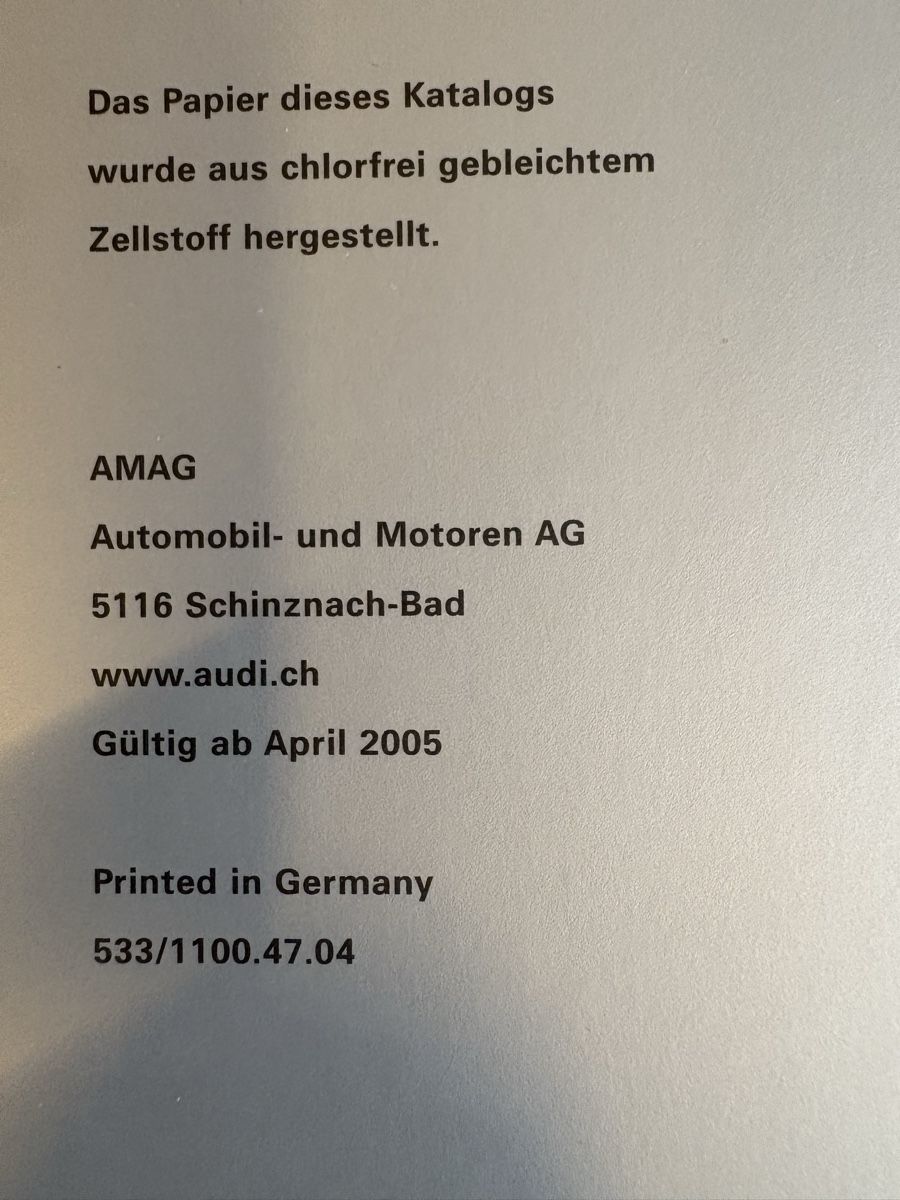 Audi Documenti: Audi S4 Limousine & Avant Katalog, 2004 oder 2005 – Usato da Freienstein venduto da Golfbueb 3