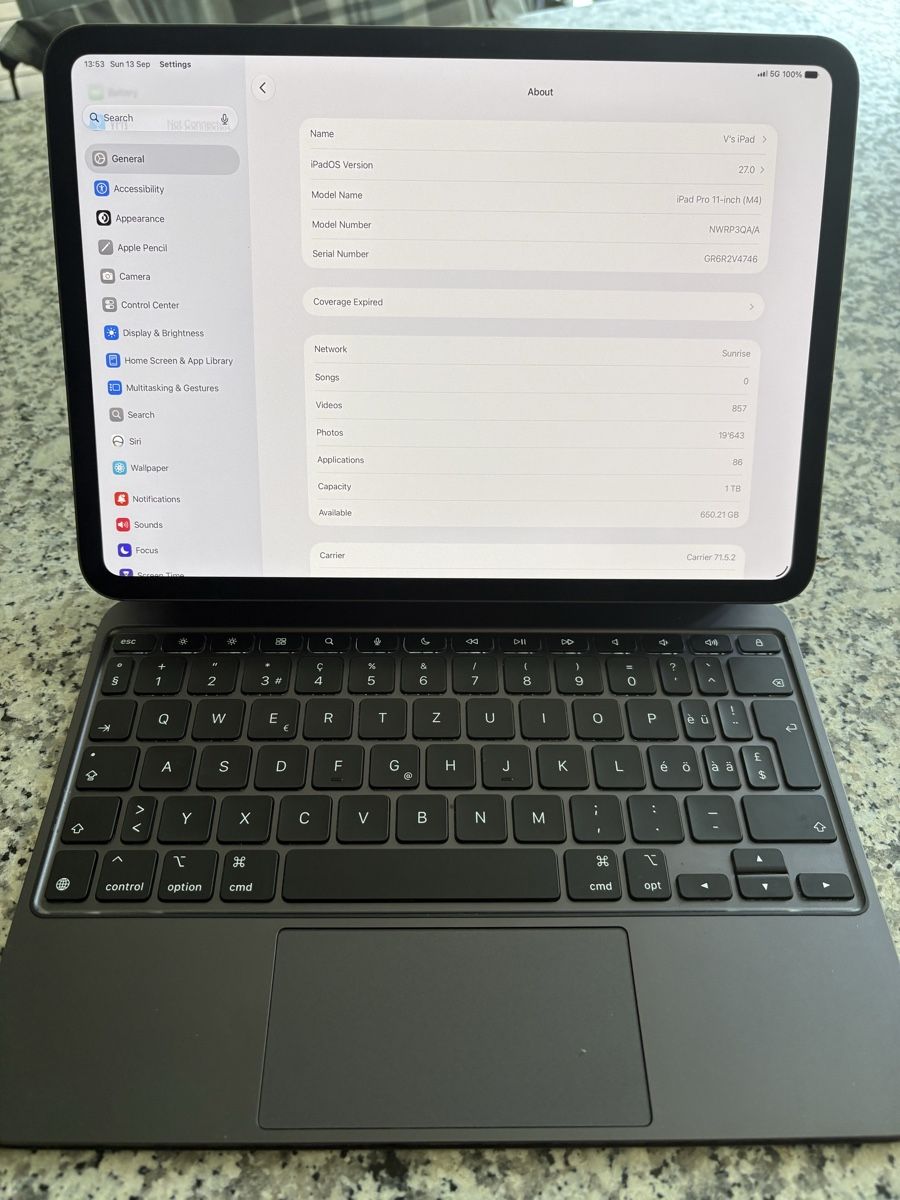 Apple Tablet PC: Ipad Pro M4 11 1TB Cellular + Magic Keyboard  Nano-Textur – Nuovo (secondo la descrizione) da Küssnacht am Rigi venduto da ric_27vw 1