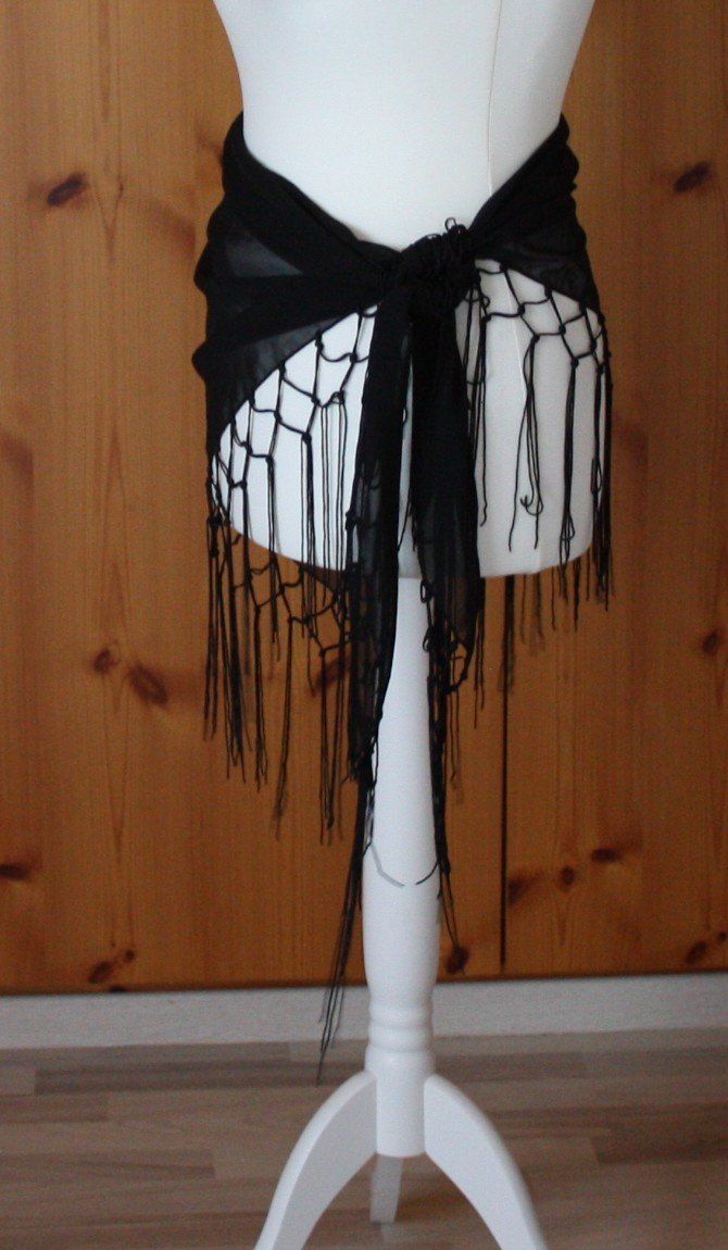 Foulard & Sciarpe: Schultertuch Bauchtanztuch schwarz – Usato da Flüelen venduto da Diversicum-Vintage 6