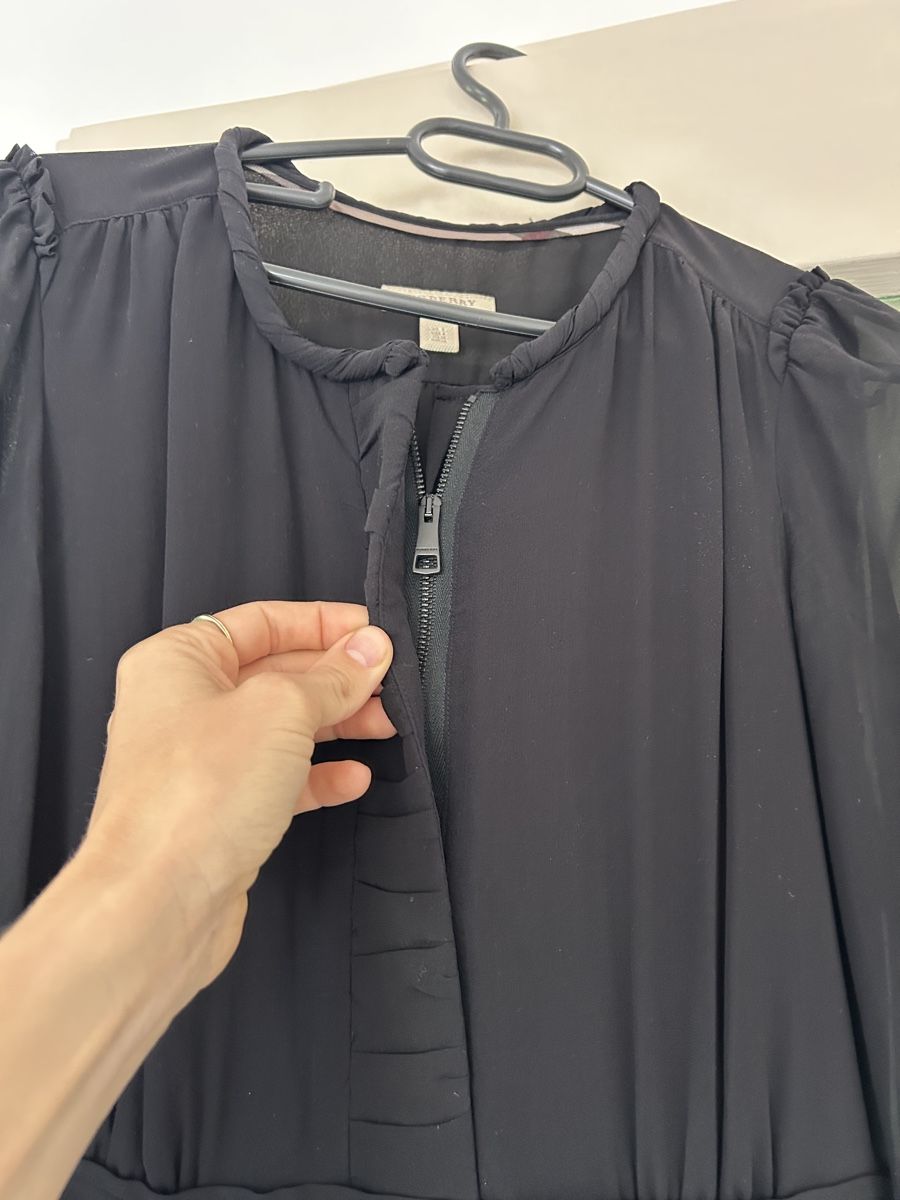 Burberry Vestiti: Burberry Brit Seiden Kleid Schwarz S – Usato da Zürich venduto da ell_v7k7 3