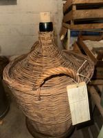 Vintage Korbflasche / Weinflasche im Korb, Deko-Flasche