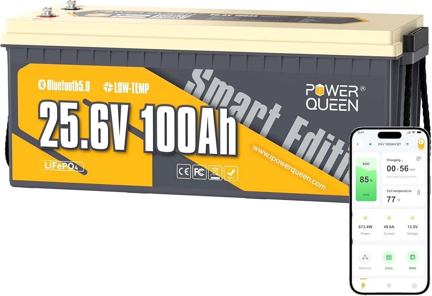 Batterie: Power Queen Smart LiFePO4 24V 100Ah – Nuovo e nell'imballaggio originale da Bottighofen venduto da zaap