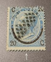 Italien 1865 abart dezentriert