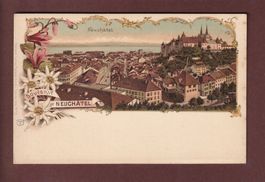 Souvenir de NEUCHÂTEL - Litho Künzli