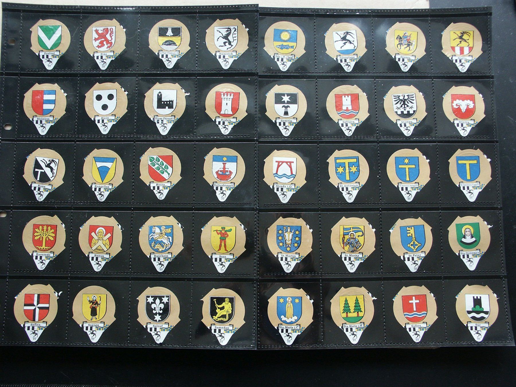 Coperchi dei cremini per caffè: Serie 7251B      Bündner Gemeindewappen            AZM  Steg – Usato da Niederglatt ZH venduto da herzblatt5449 5