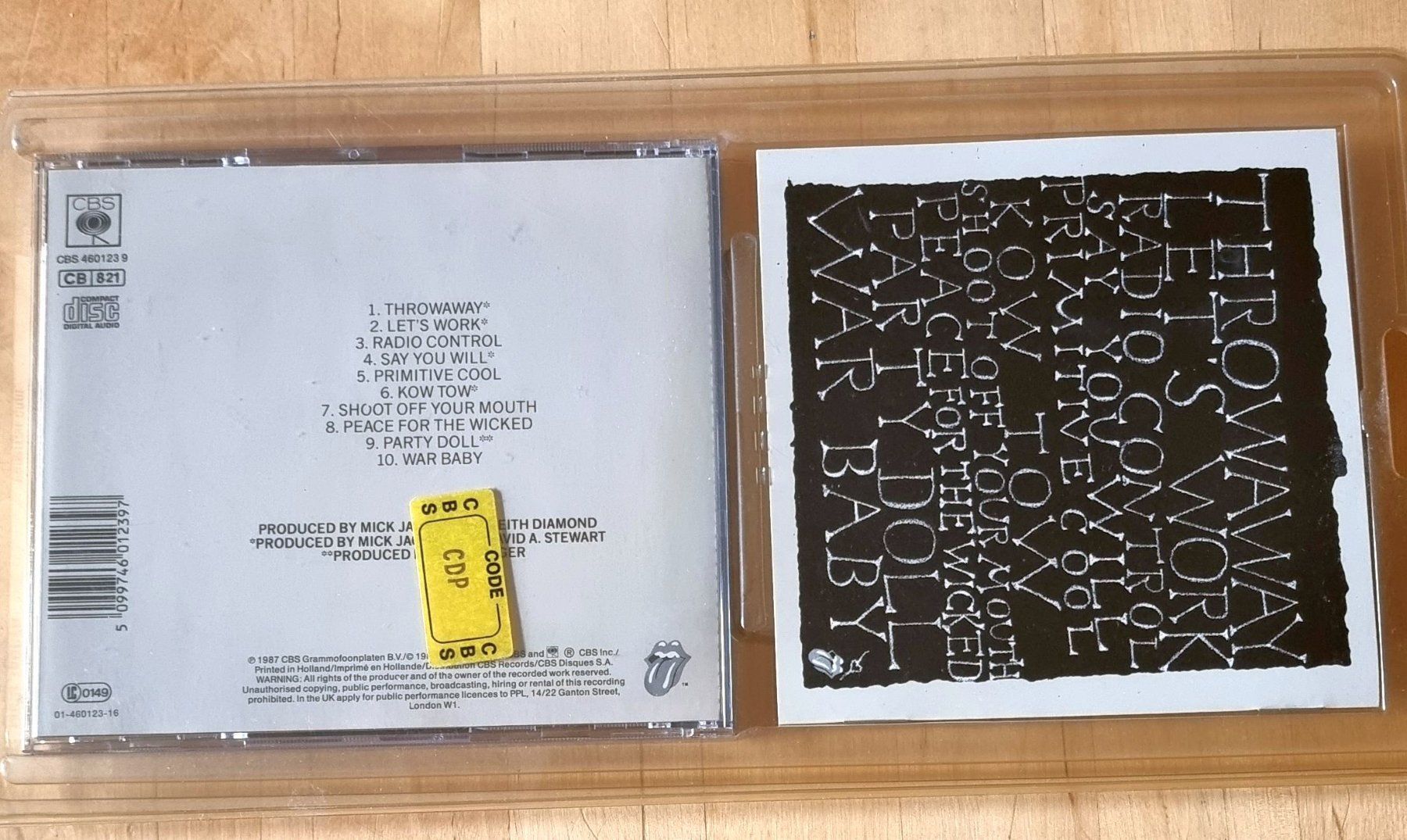 CDs: CD Mick Jagger "Primitive Cool" (1987) mint! – Neu und originalverpackt aus Luzern von Frizzz 1