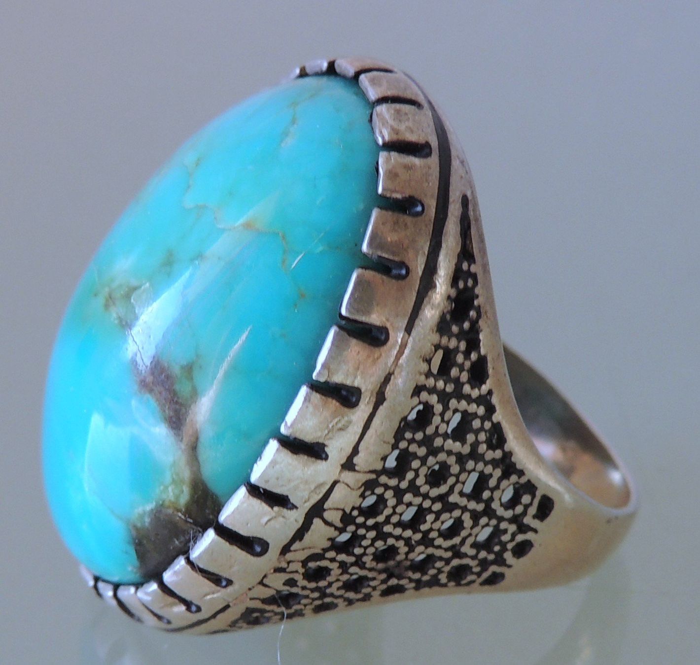 Ringe: Silber 925 Türkis Fingerring Gr. 68 – Gebraucht aus Waldenburg von schaller707 2