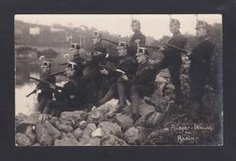 alte Fotokarte FLIEGER WACHT am Rhein, 1.Weltkrieg