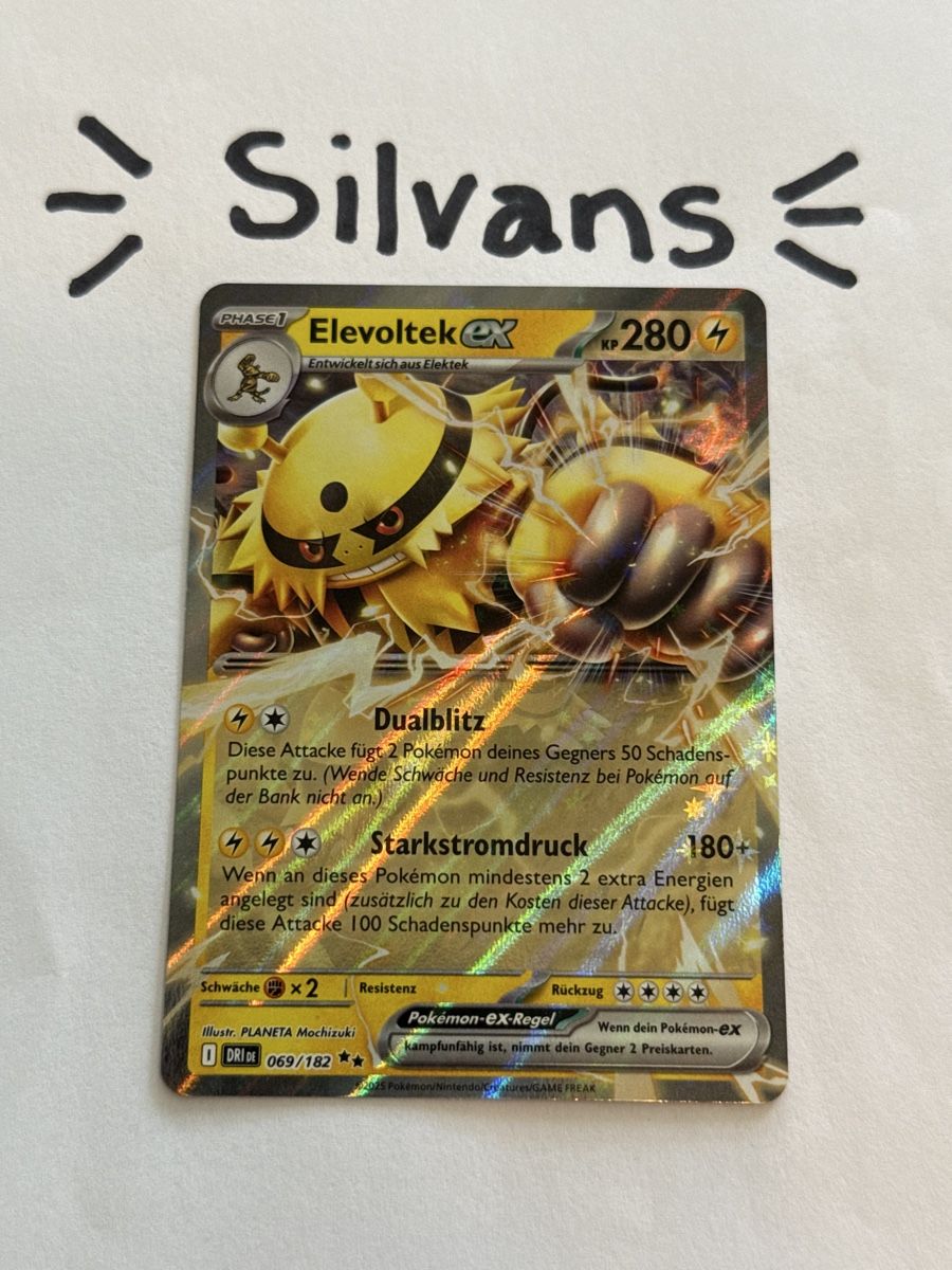 Pokémon Carte collezionabili: Elevoltek ex 069/182 Ewige Rivalen Deutsch – Nuovo (secondo la descrizione) da Wil SG venduto da Silvans
