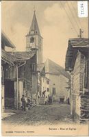 Salvan - Rue et Eglise - animee