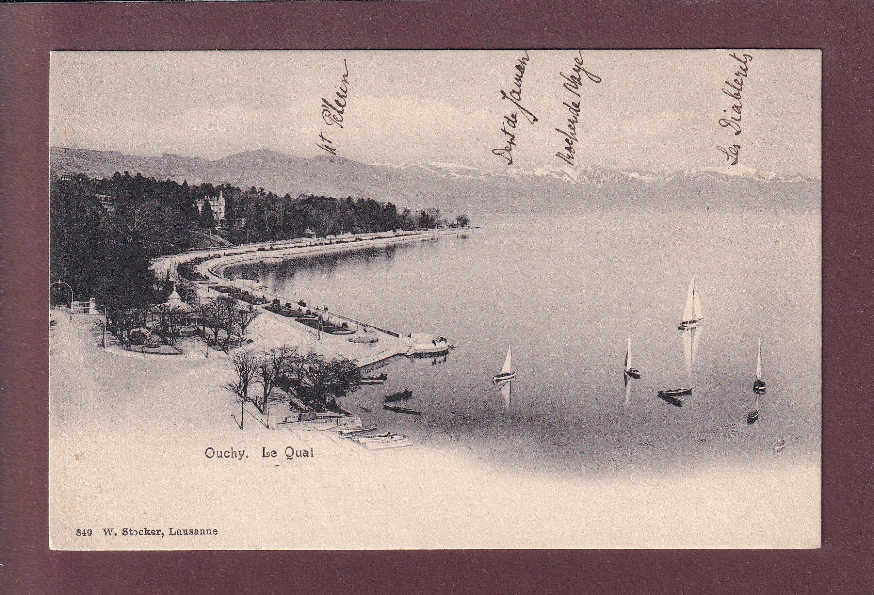 Ansichtskarten: LAUSANNE - Ouchy - Quai – Gebraucht aus Pully von nicecards
