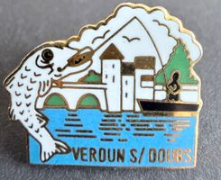 Pin’s Verdun S/ Doubs pêche pêcheur poisson