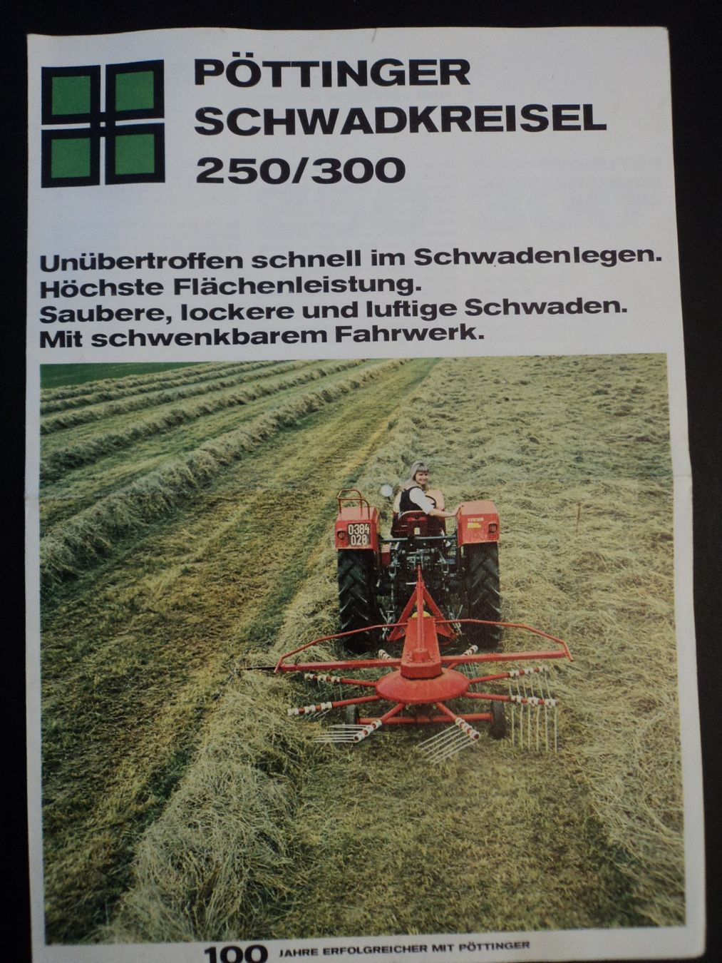 Pöttinger Traktoren: Prospekt Pöttinger Schwadkreisel 250/300 – Gebraucht aus Schwarzenburg von modelCARama 2