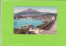 Luzern-Schweizerhofquai-Seebrücke-Pilatus