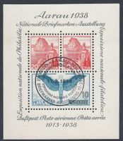 Aarau 1938 W11 Nationale Briefmarkenausstellung ET 17.09.38