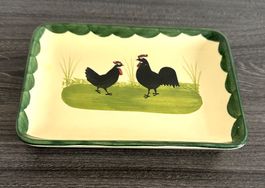 Butterplättli „Hahn und Henne“ Zell Keramik
