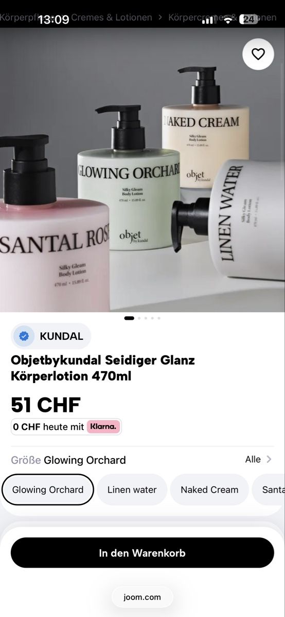 Idratazione: Objet by Kundal, Bodylotion 470ml, NP: 51.- – Nuovo e nell'imballaggio originale da Zürich venduto da MaxZurich 1
