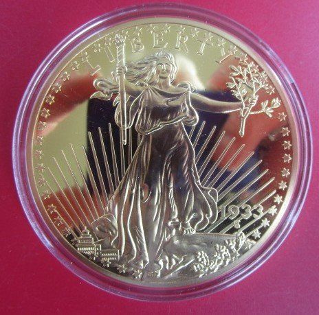 Medaglie: GIGANT: Replik "20$ Gold Eagle 1933" - PP - D = 70mm – Nuovo (secondo la descrizione) da Luzern venduto da Horoskop1