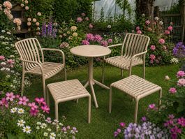 Gartenmöbel Set Tisch 2 Stühle 2 Hocker NP 558.-