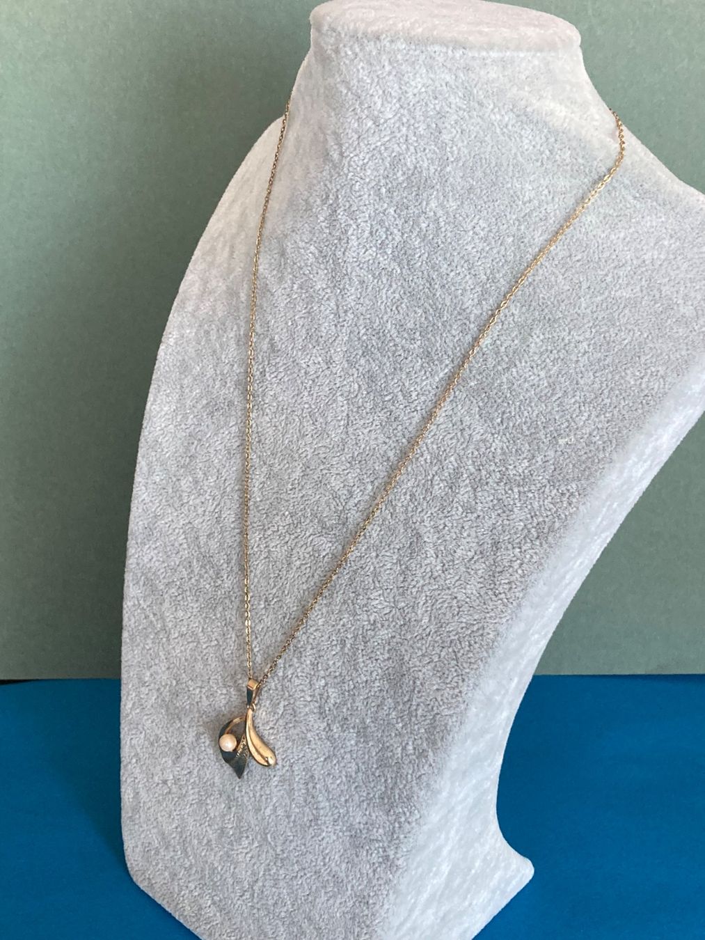 Catenine: Vergoldet Kette mit/ Perle (50) – Usato da Laufen venduto da Trendmarket 4