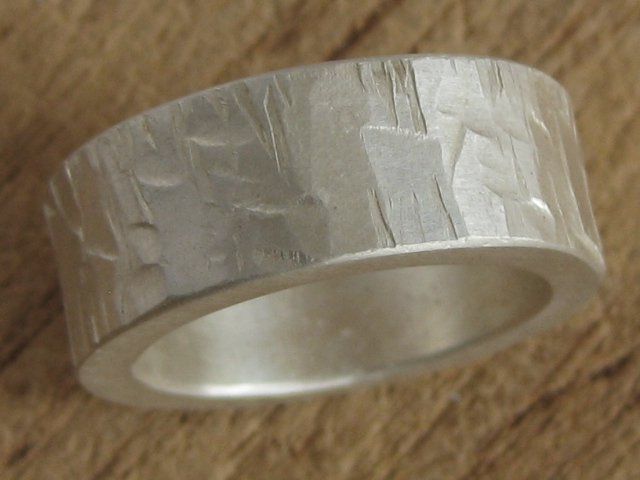 Anelli: breiter UNIKAT Ring Silber 999 Hammerschlag / Gr. 55 – Nuovo (secondo la descrizione) da Ermatingen venduto da Decovin 6
