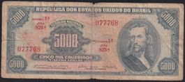 Brasilien 5000 Cruzeiros 1964