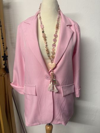 Damen Blazer Jacke Sakko rosa 3/4 Ärmel m l xl