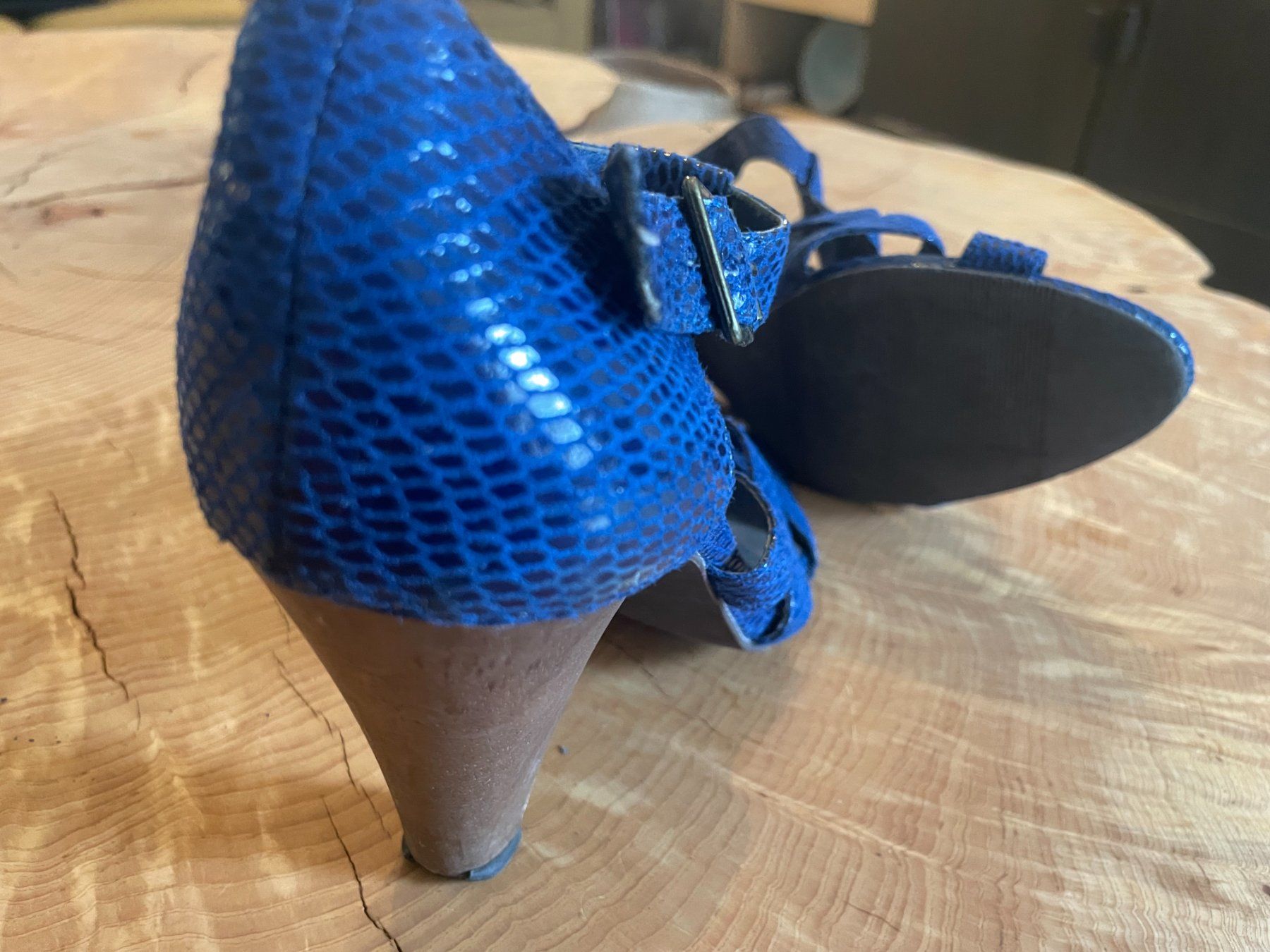 La Redoute Scarpe da donna: Sandales à talon bleu python | Absatzsandalen Gr. 38/39 – Usato da Zürich venduto da AnnaSa 3
