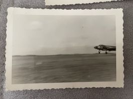 Vintage Foto Flugzeug Militär Armee Flieger Flugplatz Raritä